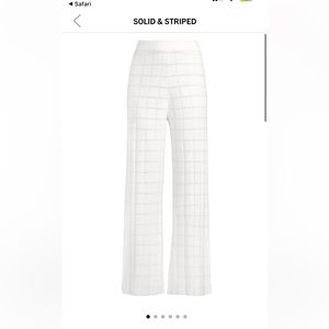 Solid and striped Logan Pant Marshmellow color